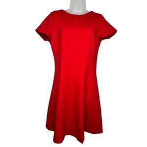 Banana Republic Knit Ponte Fit & Flare Short Sleeve Dress Low Back SZ 8 Party